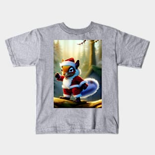 VERY HAPPY FATHER CHRISTMAS SQUIRREL Kids T-Shirt